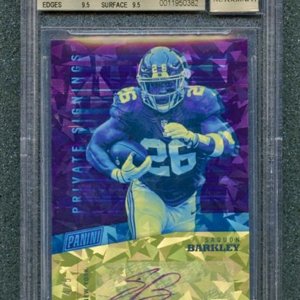 2019 Panini National Convention Private Signings #SB Saquon Barkley/5 BGS 9.5/10 (POP 1)
