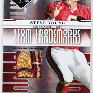 2008 Leaf Limited Team Trademarks Materials Prime #14 Steve Young /50