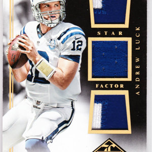 2014 Limited Star Factor Triple Material Gold #SFAL Andrew Luck /5