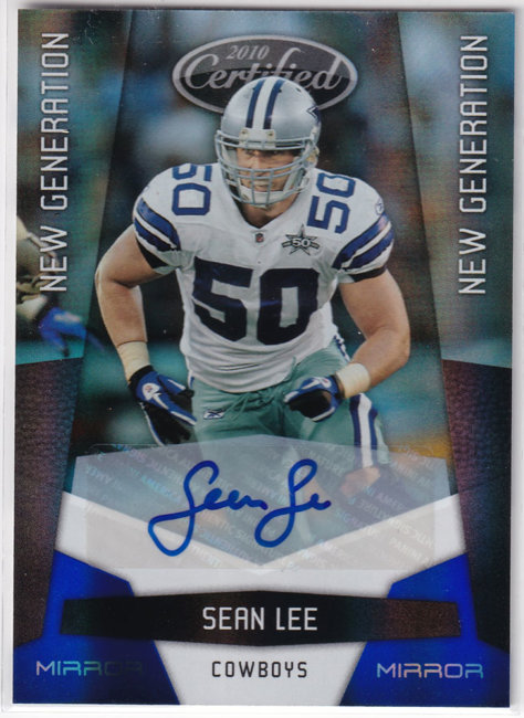 2010 Certified Mirror Blue Signatures #259 Sean Lee /50