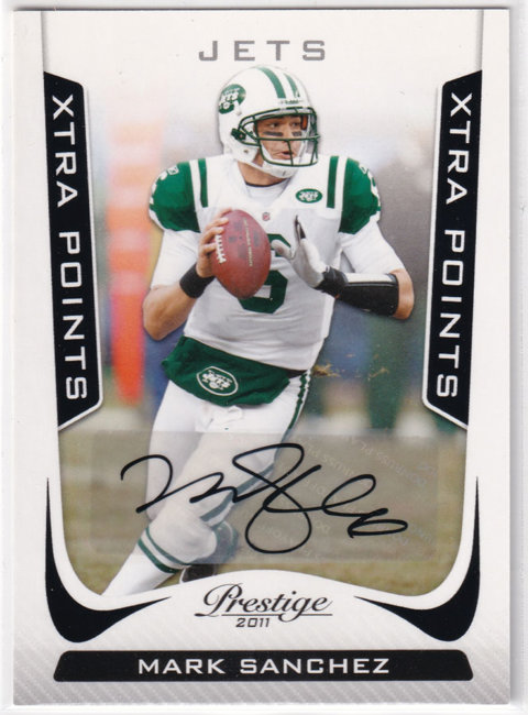 2011 Prestige Xtra Points Black Autographs #139 Mark Sanchez /15