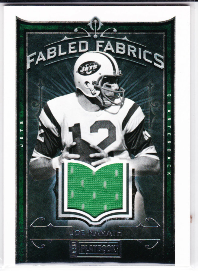 2012 Panini Playbook Fabled Fabrics #20 Joe Namath /99