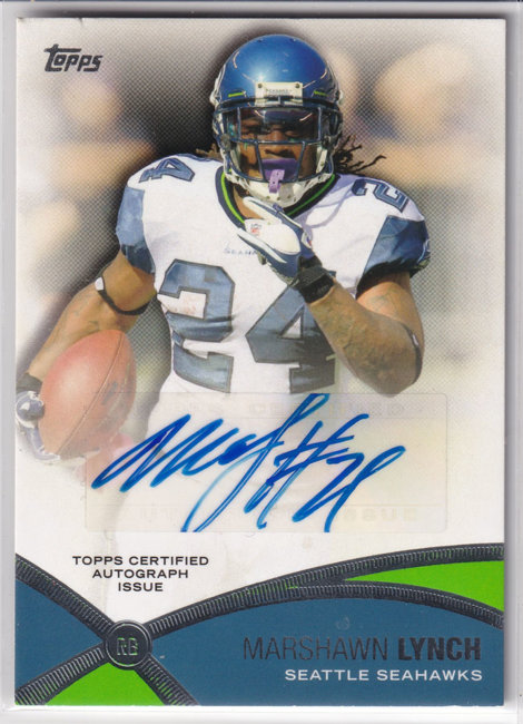 2012 Topps Prolific Playmakers Autographs #PPAML Marshawn Lynch