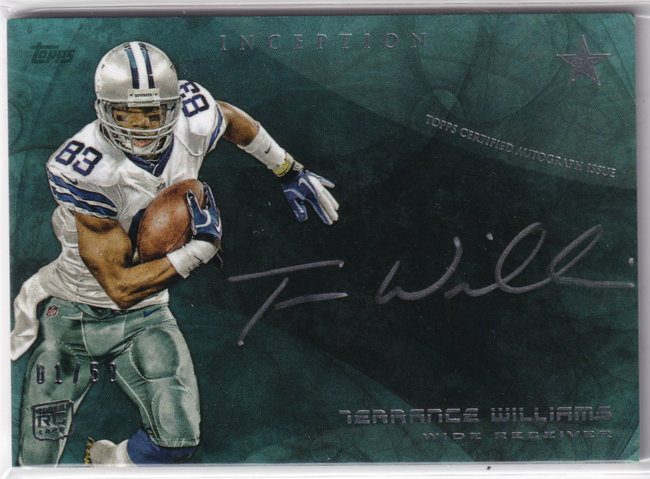 2013 Topps Inception Rookie Autographs Silver Ink #SSTWI Terrance Williams /50