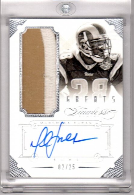 2014 Greats Patches Autographs No. 26 Marshall Faulk.jpg